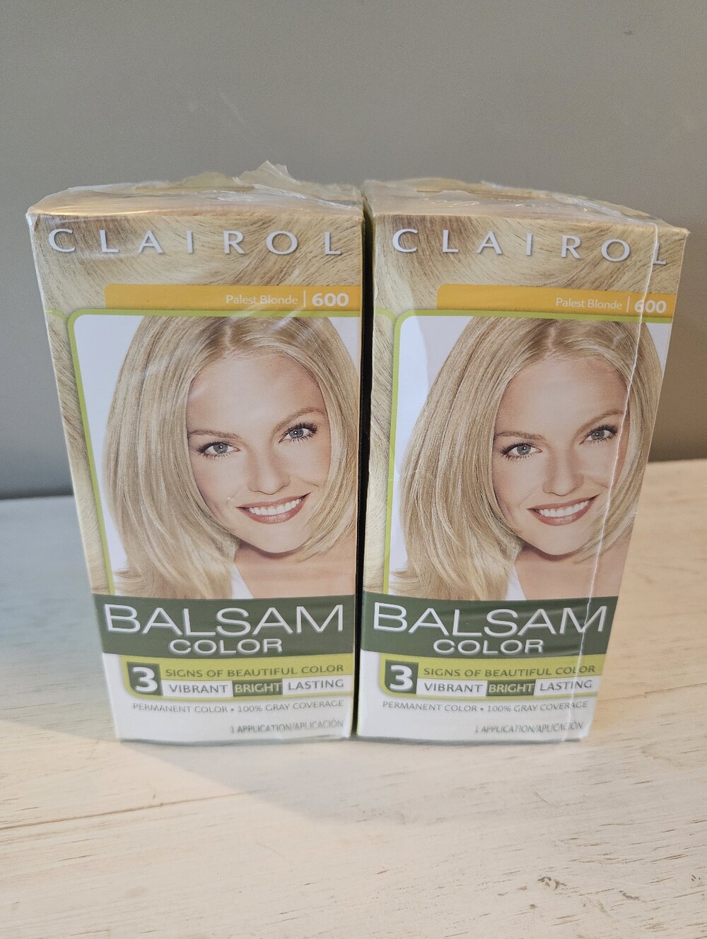 Clairol Balsam Permanent Hair Dye, 600 Palest Blonde Hair Color, 6 Count NIB